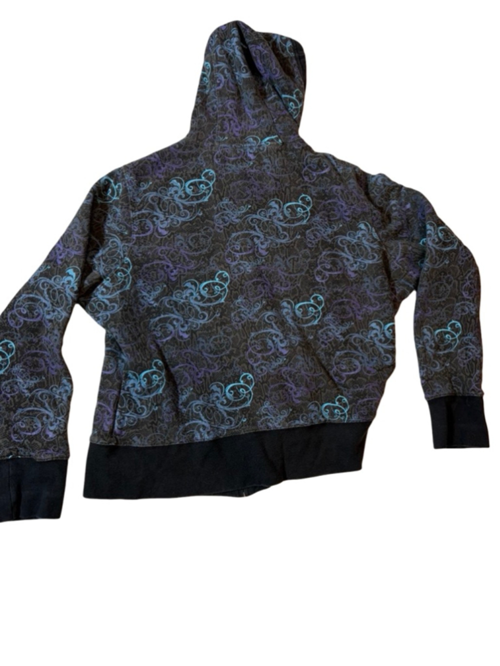 Harley Davidson Reversible Skull Wing Hoodie Y2K Biker Grunge Gothic 2XL